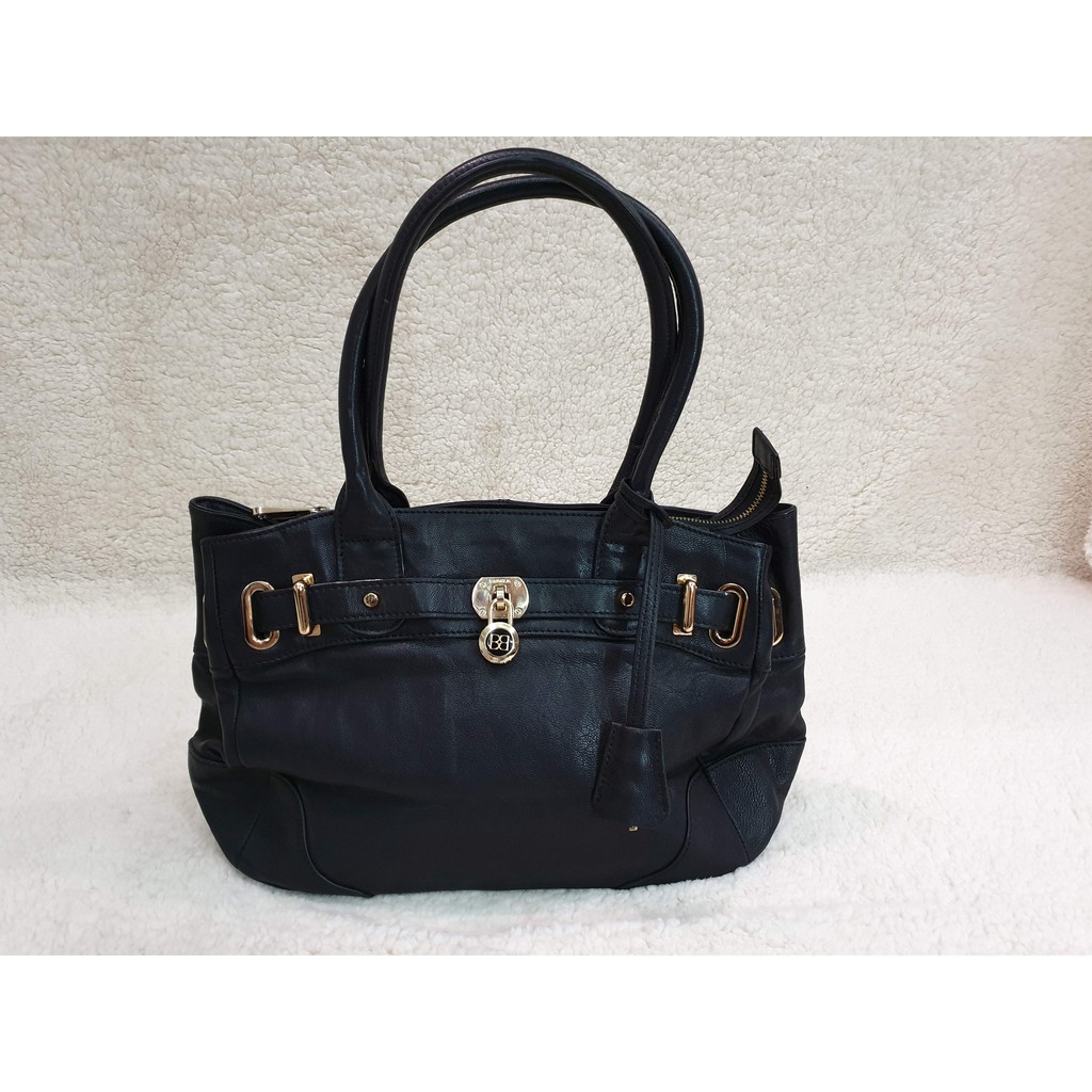 Preloved Black Soft Leather Medium Shoulder Babila Bag With Lock And Key Shopee Philippines