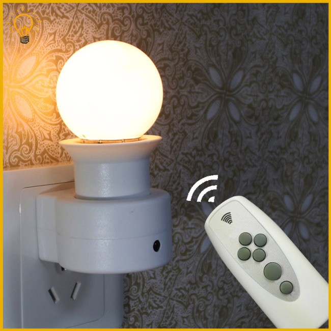 Intelligent Wall Light Socket Plug with Remote Control E27 220V(No Bulb) Shopee Philippines