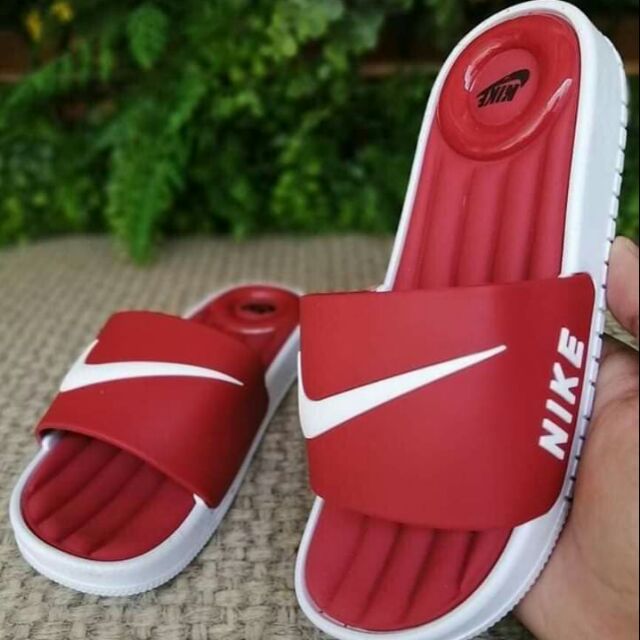 nike slippers maroon