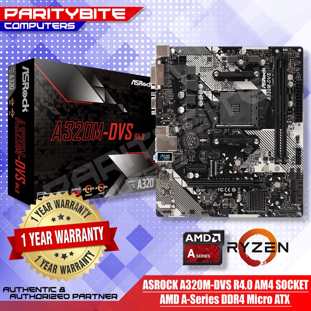 ASROCK A320M-DVS R4.0 Socket AMD Socket AM4 DDR4 | Shopee Philippines