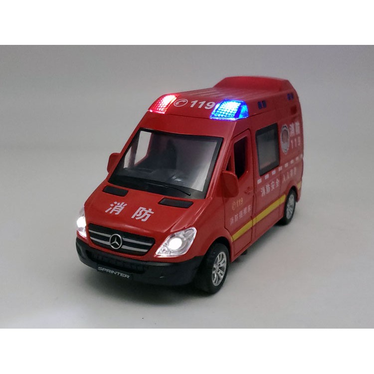 119 red ambulance dhl toy van