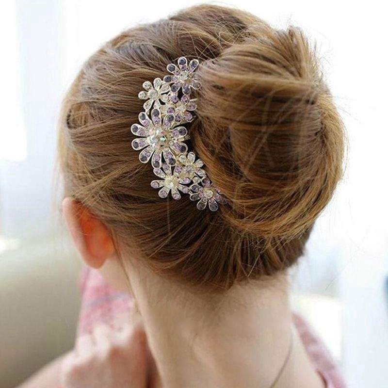 Wedding Flower Accessories Crystal Bridal Hair Comb Shopee