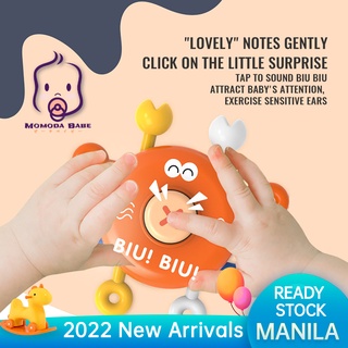 MOMO Baby Rattles Spinner Fidget Toys Toddler Finger Training Toys Grasp Toys for Baby 6-36 Months