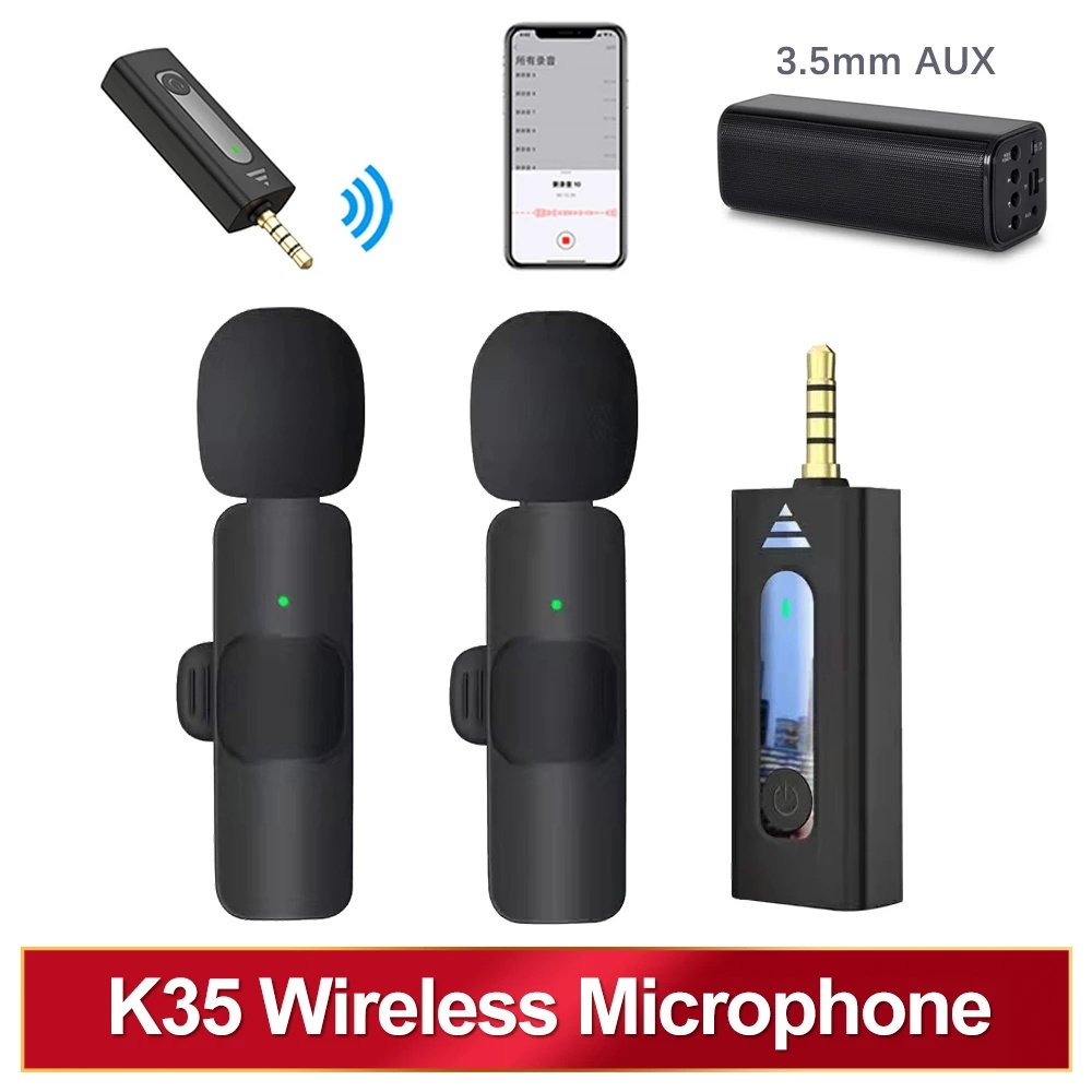 Wireless 3.5mm Lavalier Lapel Microphone Broadcast Gaming Phone Noise