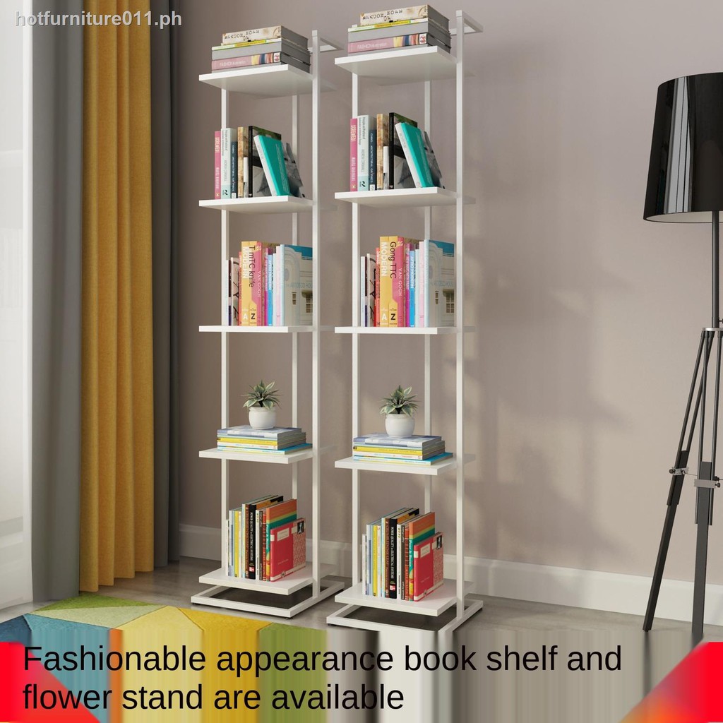 Modern Minimalist Bookshelf Narrow Floor Living Room Word Partition Storage Rack Iron Shelf Bedroom Creative Small Bookcase Shopee Philippines