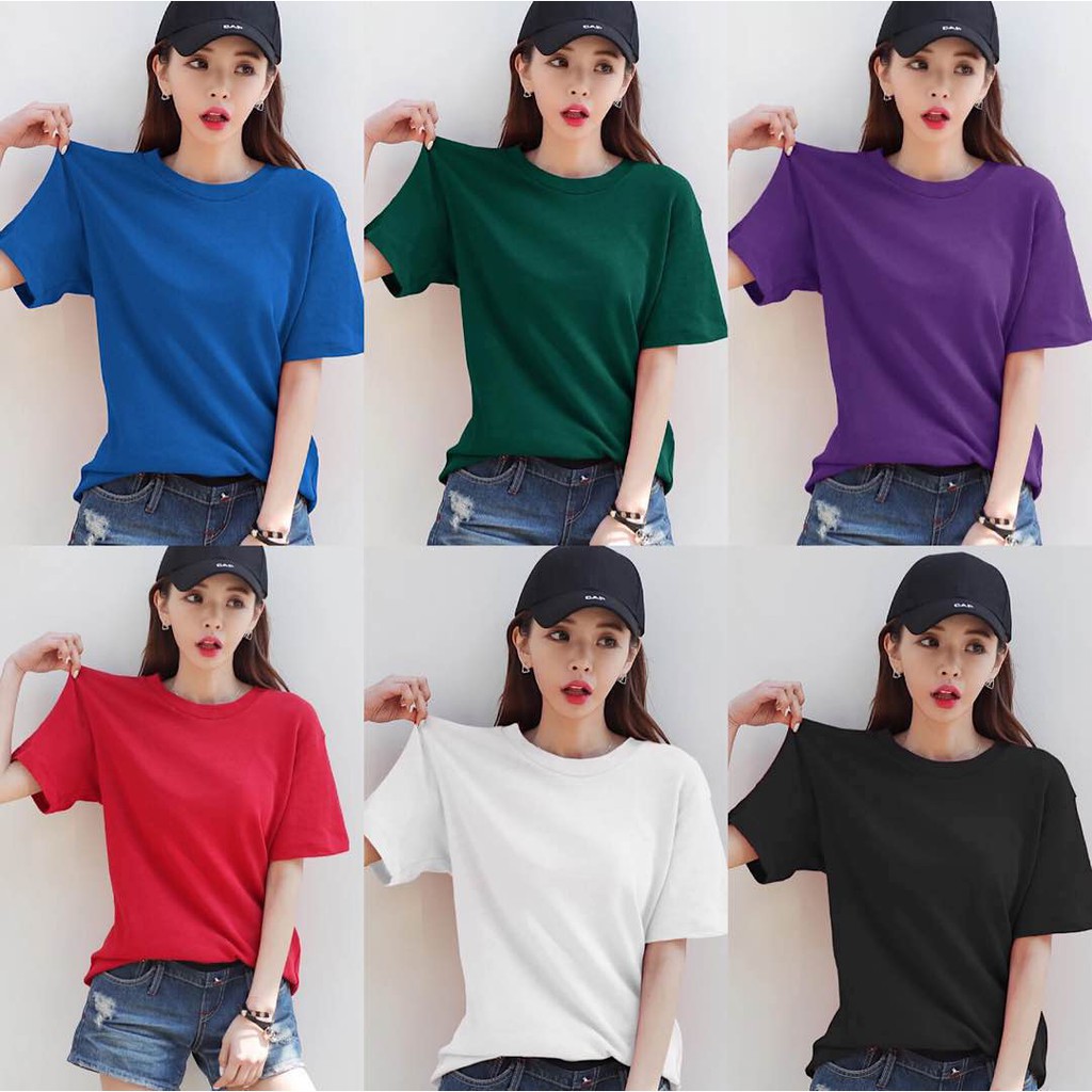 plain cotton t shirts for womens