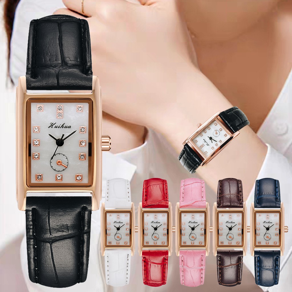 2021 Ready Stock Jam Tangan Wanita Square Head Roman Scale Ladies Personality Watch Vintage Belt Qua Shopee Philippines