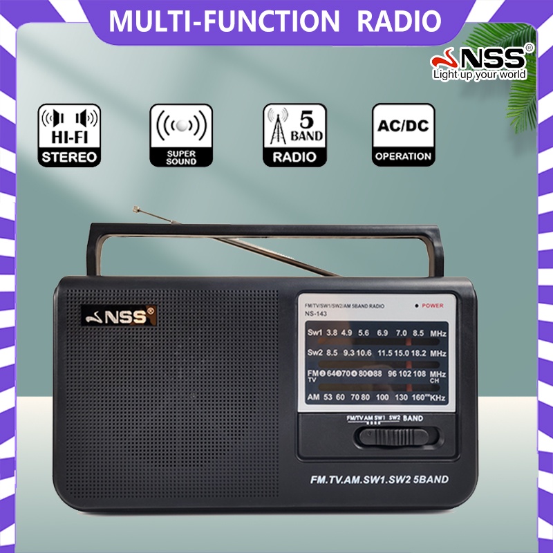 Portable AM FM SW Radio with Best Reception,Battery Operated or AC