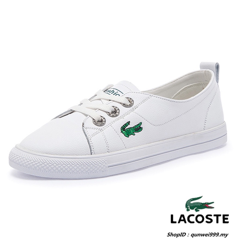 Ready Stock Lacoste Shoes Women Lacoste Shoes Flat Leather Casual Shoes  Fashion Comfortable Slip on | Shopee Philippines