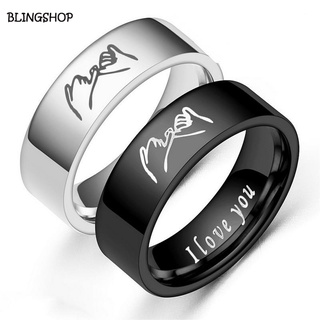 Fashion Retro Love Couple Rings Titanium Steel Simple Solid Color Promise Ring for Women Wedding Ring For Men Gift Jewelry Accessories