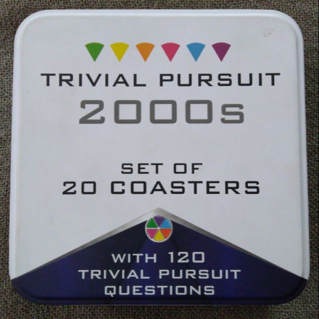 Trivial Pursuit Coasters Set Of 20 120 Questions & Answers Trivia Game NEW 