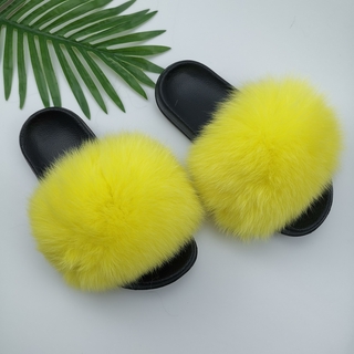 yellow furry slides