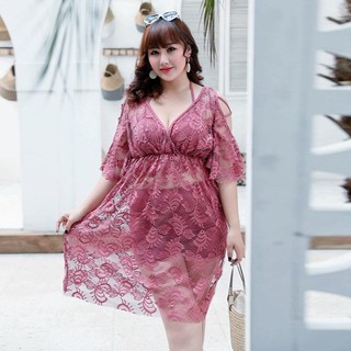 2021 baju renang ukuran plus baru wanita gemuk MM 200 kg 2021 baju renang ukuran plus baru wanita gemuk MM 200 kg