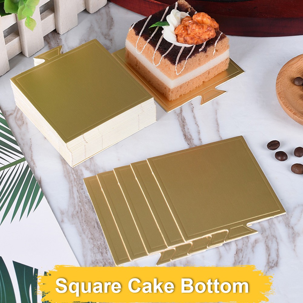 Wedding Birthday Cake Pastry Decorative Kit Bakeware Cake Tool Round 100Pcs Gold Mousse Cake Boards Cupcake Dessert Displays Tray