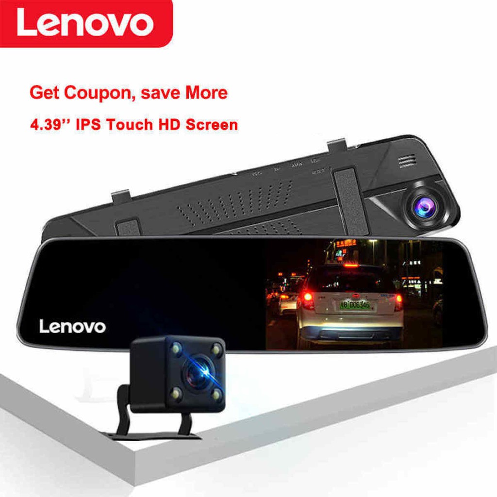 Lenovo V3 HD Rearview Mirror Recorder 1080P Car DVR Mirror 4.39inch