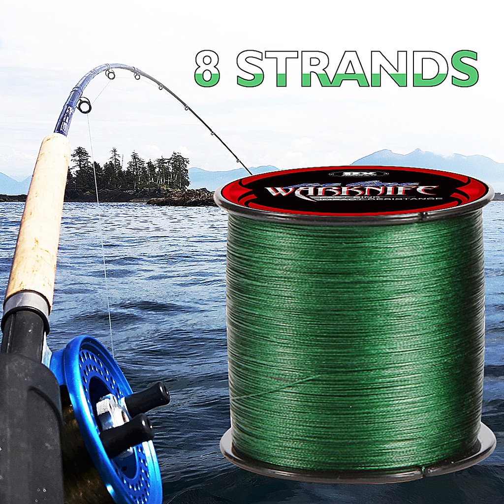 Warknife 8 Stands Super Strong Braided Fishing Line Tensile Strength 300Meters/328Yards 10-300LB 