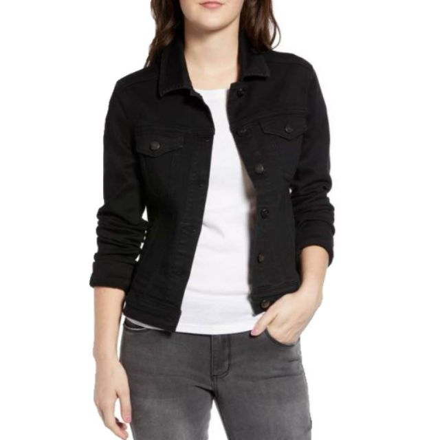 black jacket with jeans ladies