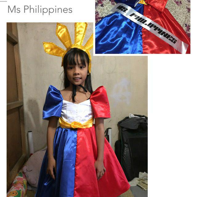 filipiniana dress flag design