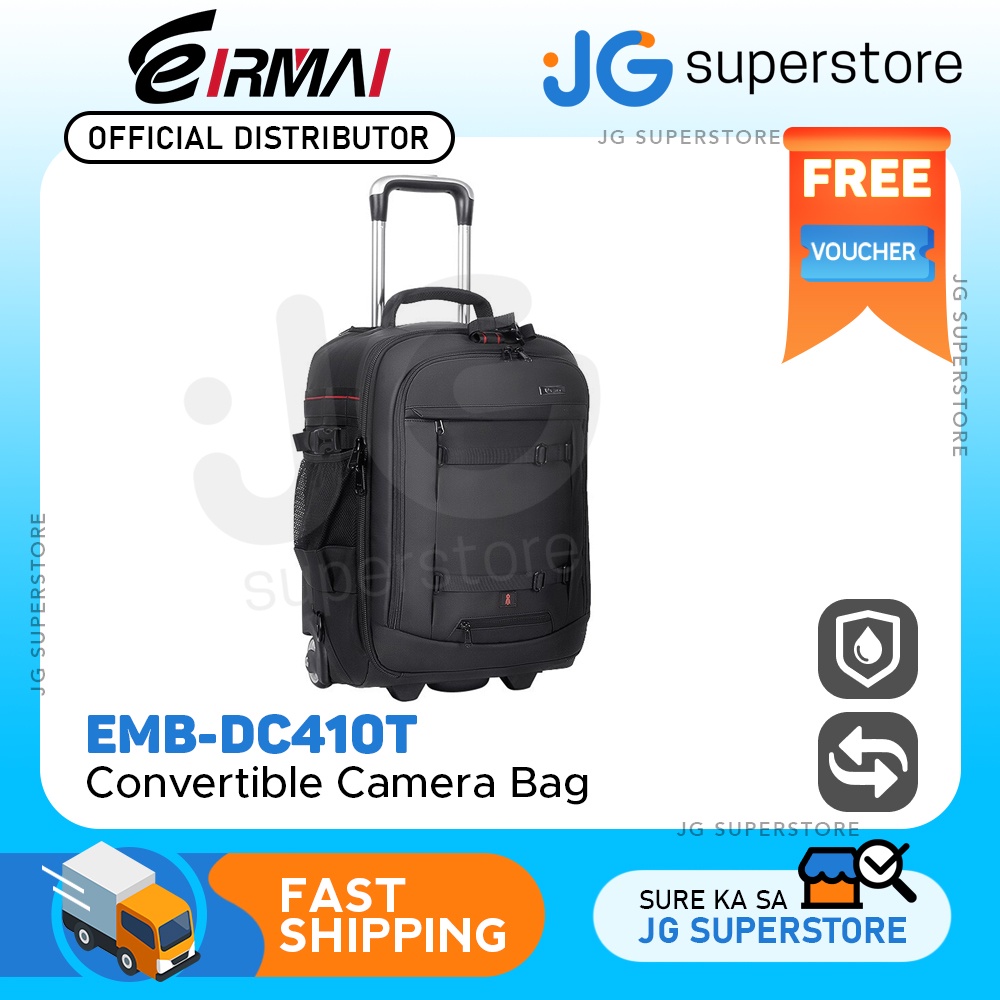 Eirmai Waterproof Camera Trolley Bag Convertible Backpack (Fits 2 DSLR
