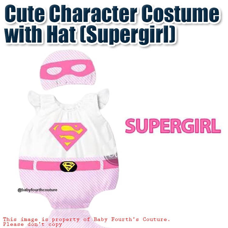 Cute Baby Supergirl Costume for Baby Character Baby Onesies with Hat