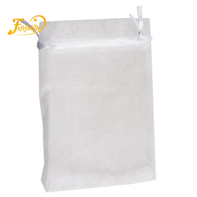 Download 100pcs Sachet Pouch Bag Organza White 15x10cm Wedding Party Dragee Bonbonniere Gift Favor Jewelry Shopee Philippines