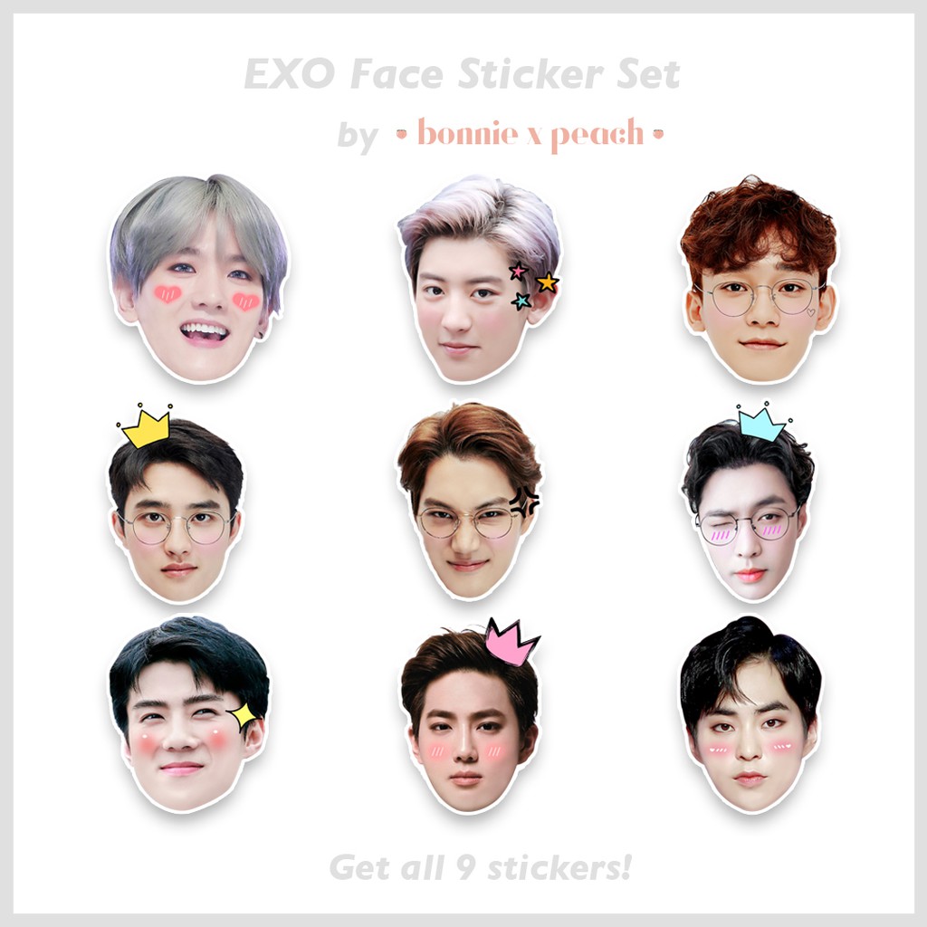  EXO  Face Sticker  Set Shopee Philippines