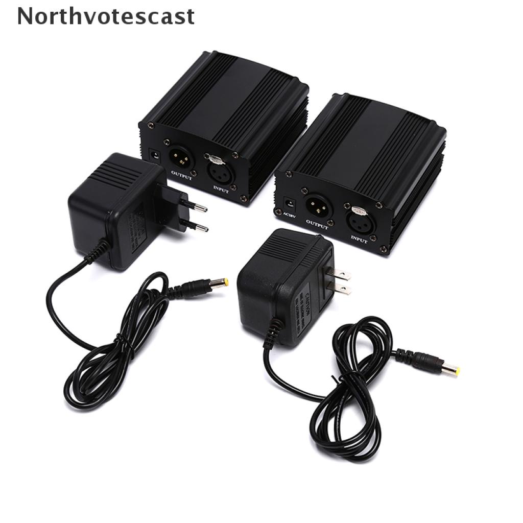 Northvotescast 48V DC Phantom Power Supply For Condenser Recording