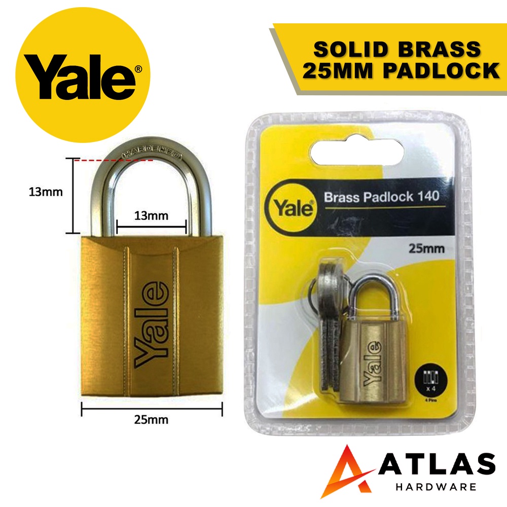 YALE Padlock Solid Brass (25mm) Shopee Philippines