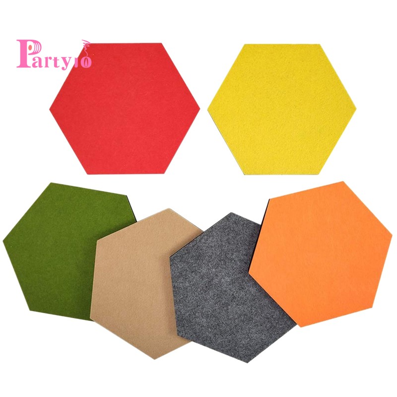 6 Colors Direct Hexagon Felt Bulletin Pin Board Cork Board Tiles