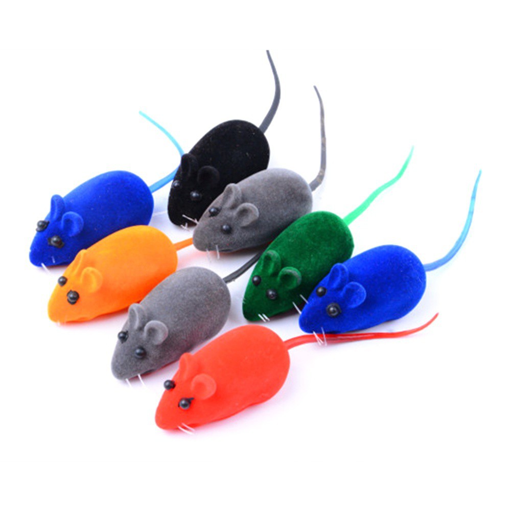Cute 2 PCS Mouse Squeak Sound Funny Rat Playing Toy For Cat Kitten Pet Play Toys 