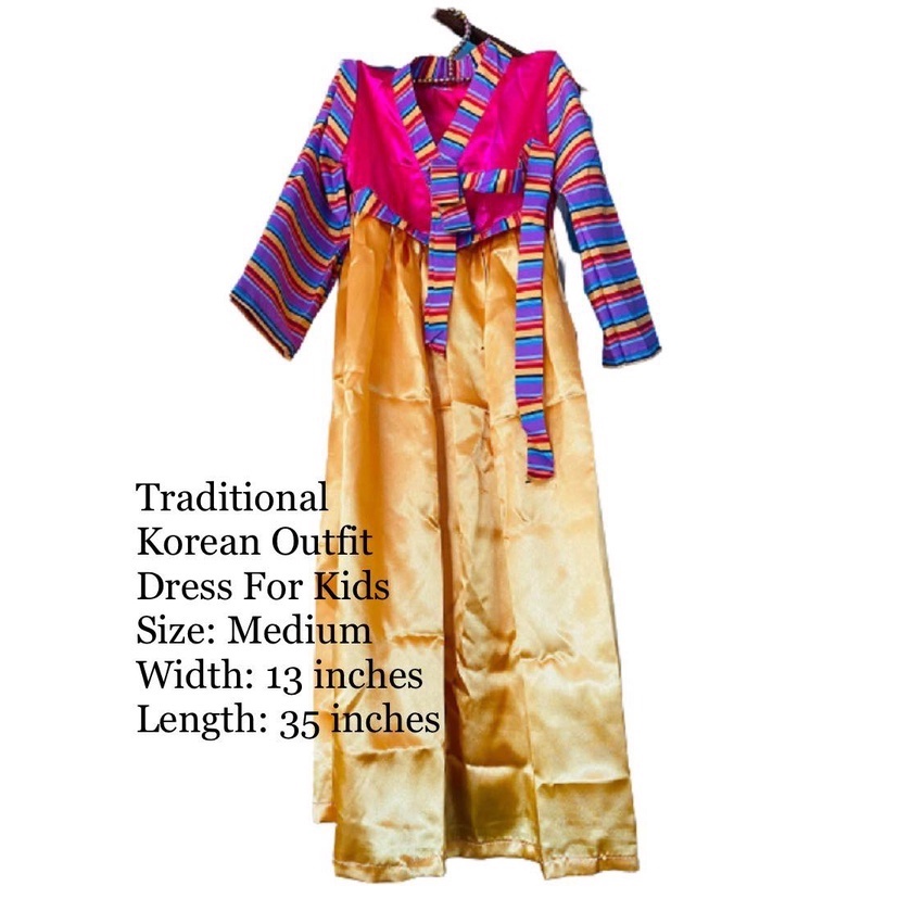 Traditional Korean Chima Hanbok Outfit Dress Costume For Kids Shopee