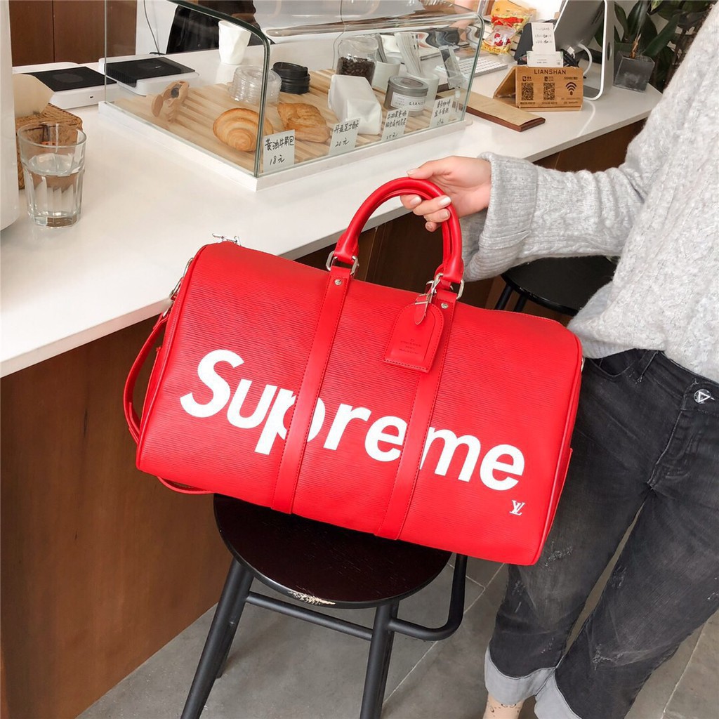 supreme louis vuitton travel bag