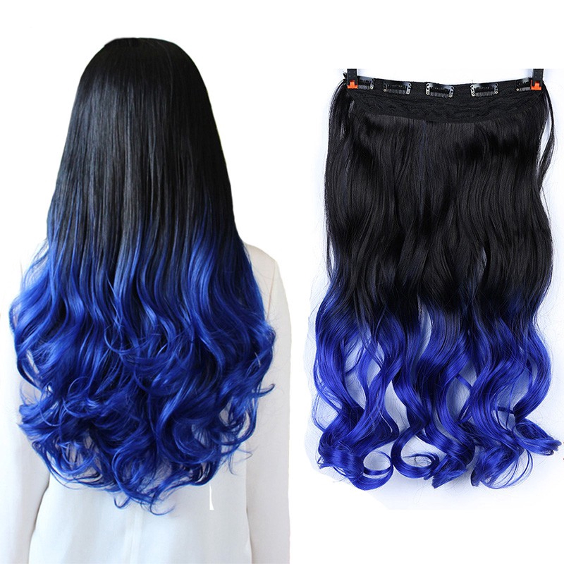 Clip in One Piece Hair Extensions Long Curly 5 Clip Ombre Colour Hair  Extensions Wigs | Shopee Philippines