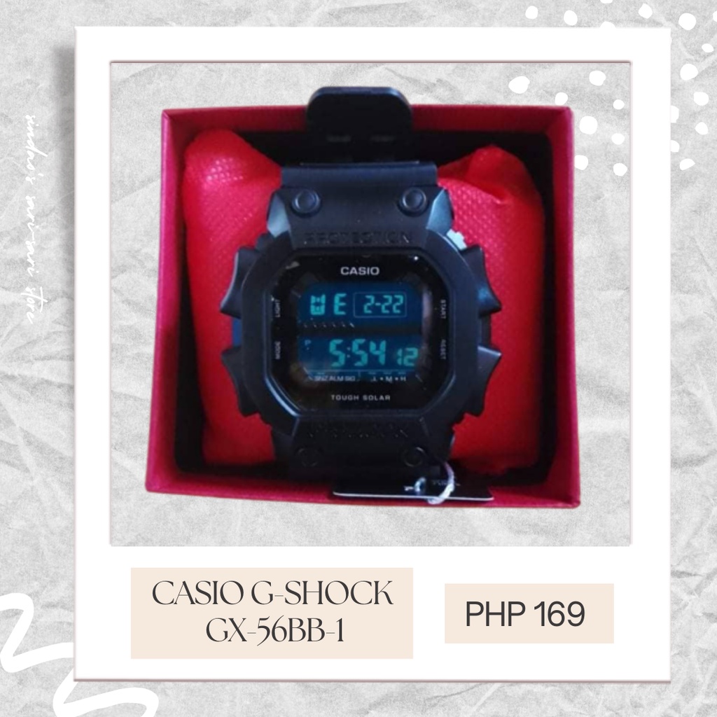 Casio G Shock Square Black Watch Gx Bb Digital Watch Casual