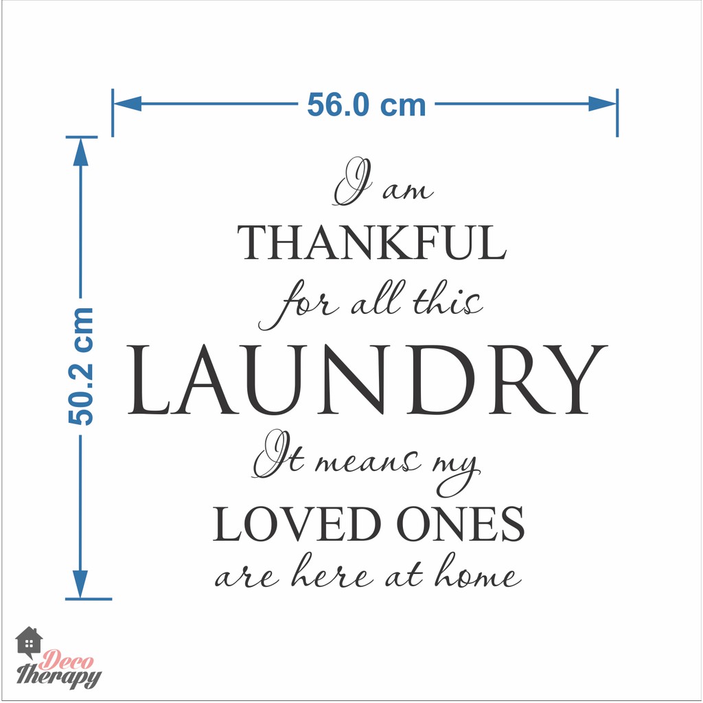 Thankful For Laundry Wall Sticker