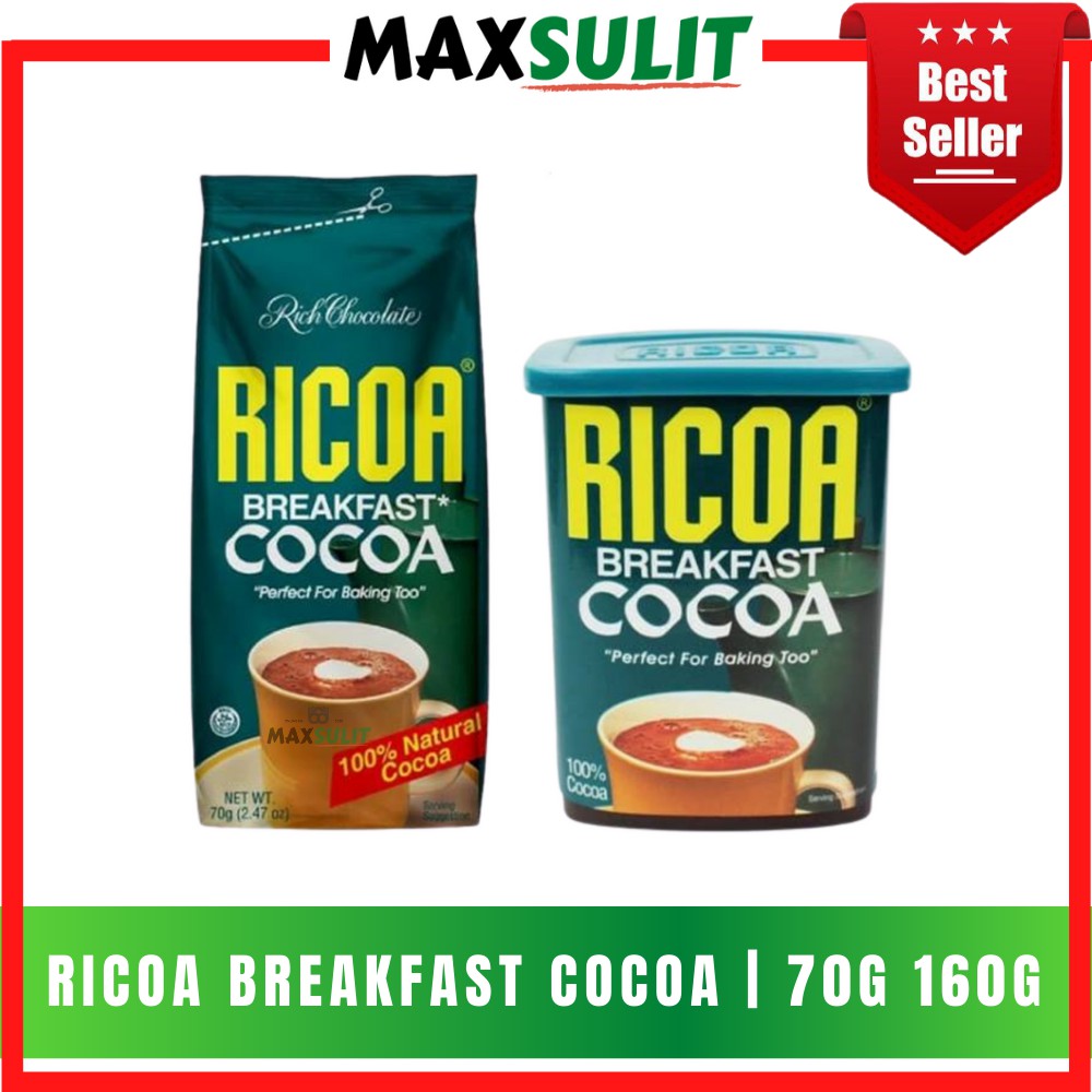 Ricoa Breakfast Cocoa Unsweetened cocoa powder Shopee Philippines