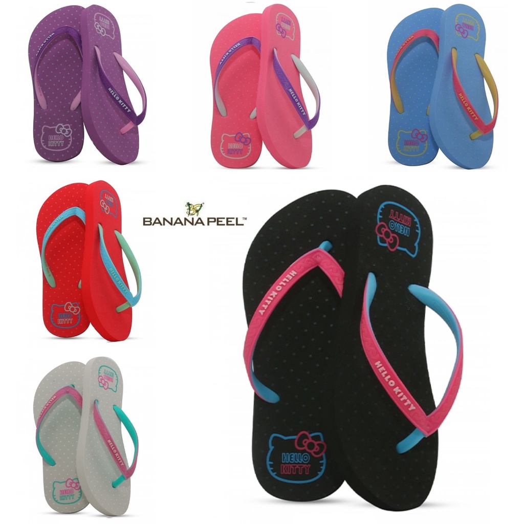 Banana Peel Girls Slippers Kids Glitzy Cat Shopee Philippines