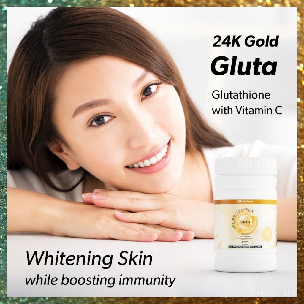 JERSYN 24K Gold Glutathione Gluta with Vitamin C and Collagen Skin ...