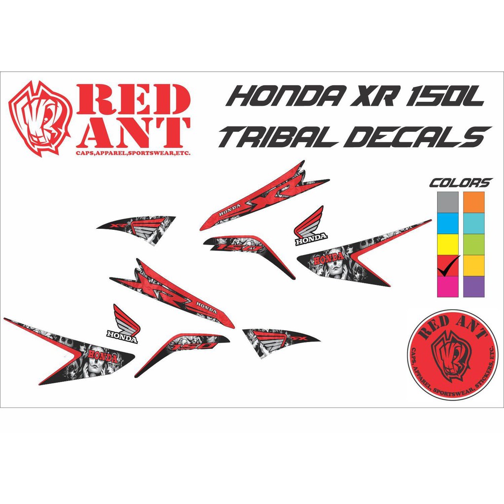HONDA XR 150 STOCK GLOSSY DECALS Shopee Philippines