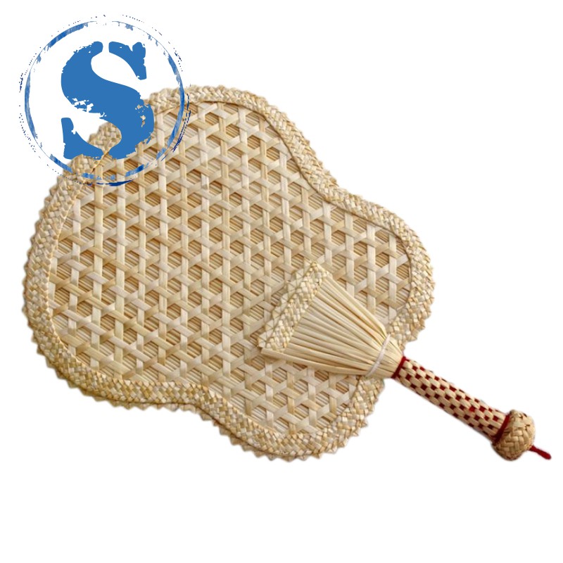 wicker hand held fans