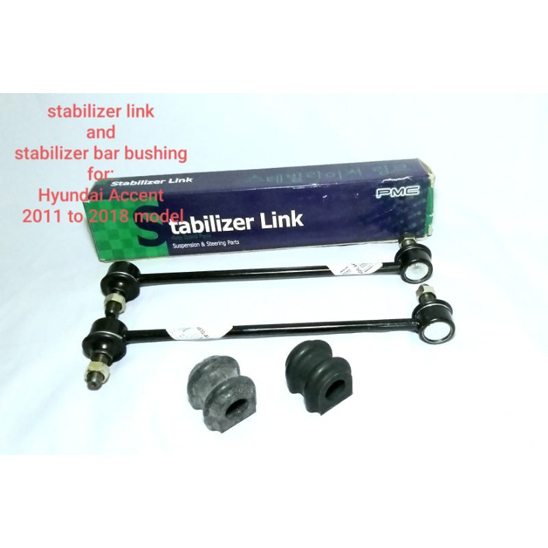 Hyundai Accent 2011 to 2018 stabilizer link and stabilizer bar bushing