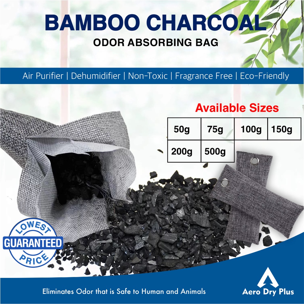 Bamboo Air Purifying Bag Activated Charcoal deodorizer Air Purifier, Natural Car Closet Shopee
