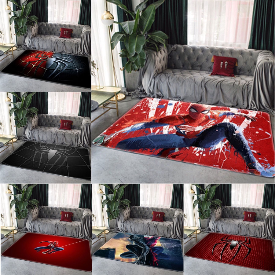Bedroom Carpet Home Decor Flannel Mat, Spiderman Rugs Bedroom