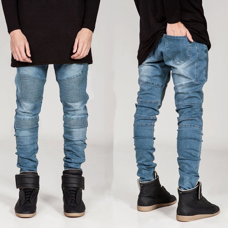 mens biker moto jeans