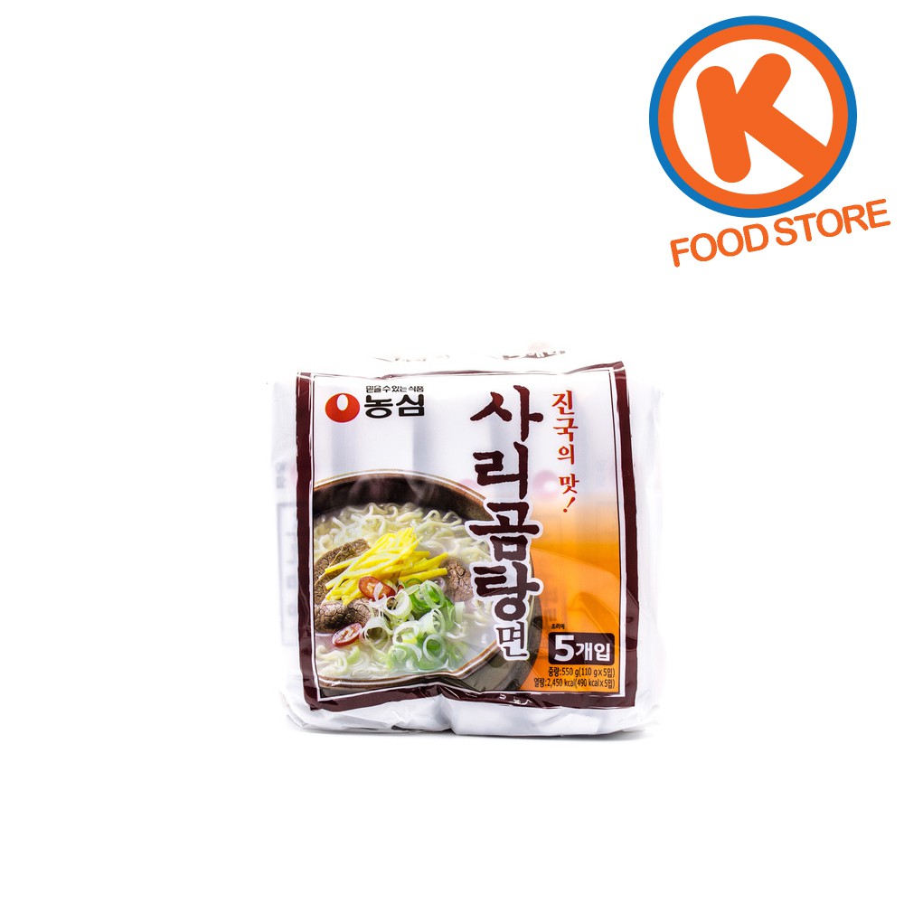 1 Pack(5pcs)Sari Gomtang Ramyun Korean Beef Ramen Noodles 600g Korean