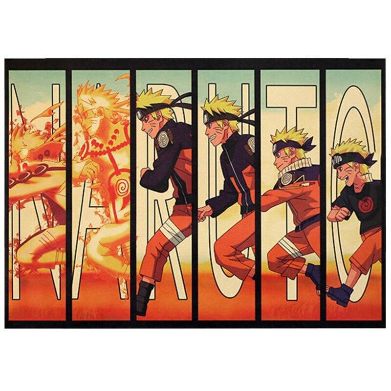 Anime Naruto Uzumaki Naruto Poster Vintage Kraft Paper Poster 50.5*35
