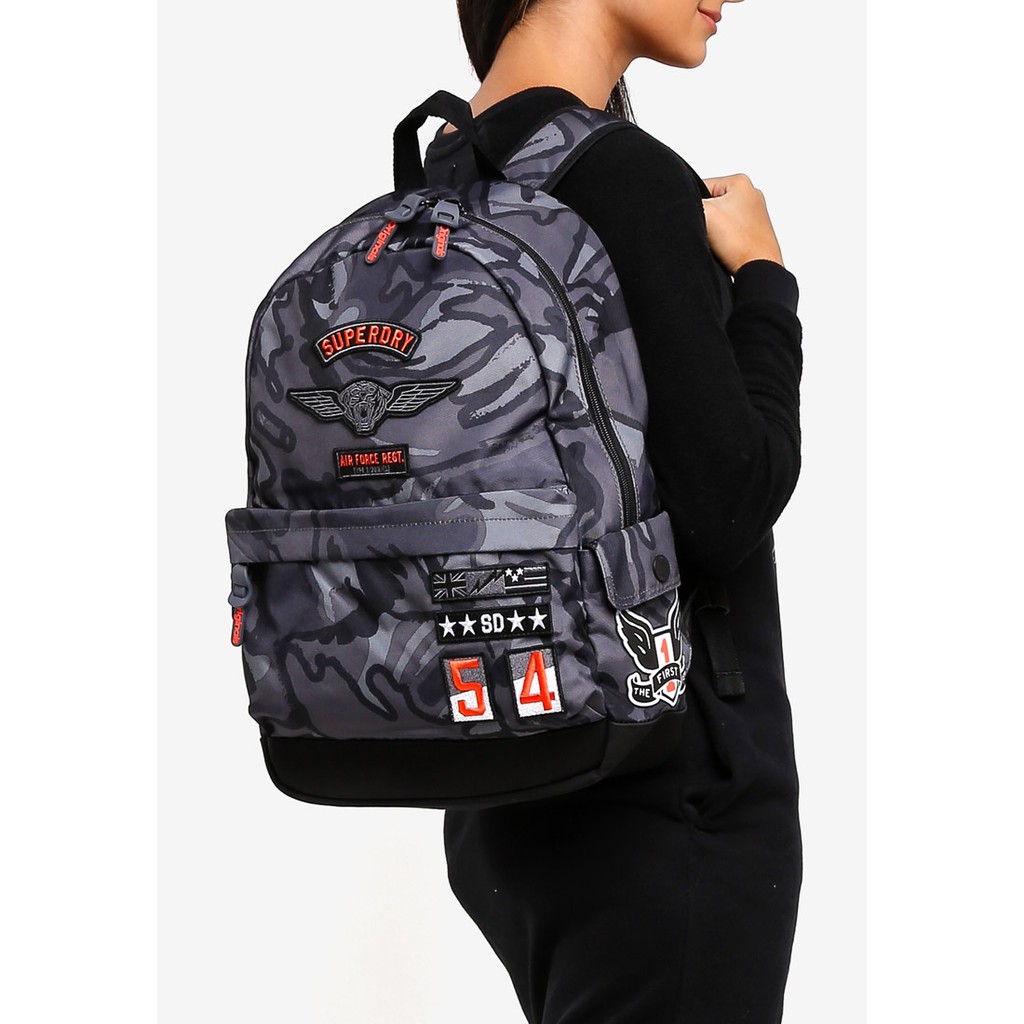 superdry grey camo mono montana backpack