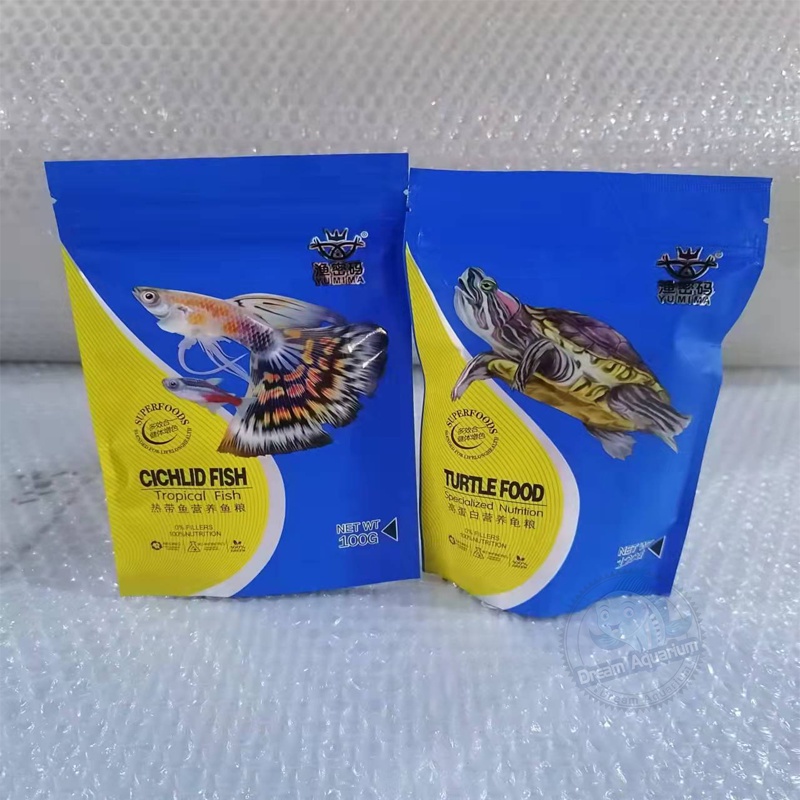YUMIMA Betta Fish Food Guppy fish food Molly Food Tropical Fish Food Turtle Food 28g 100g 120g