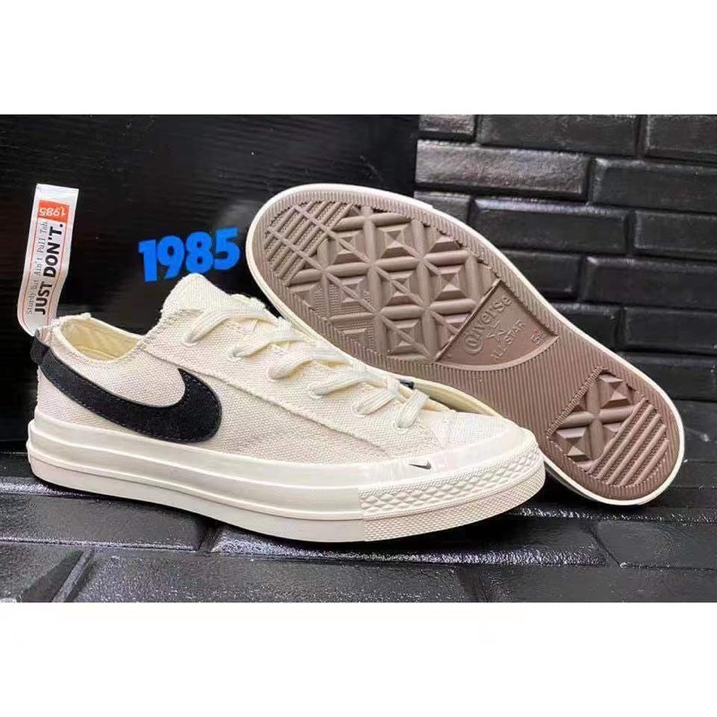 100% Original】۩❃☈OEM NIKE X Converse 1985 men's and women's low-top canvas  sneakers casual shoes | Shopee Philippines