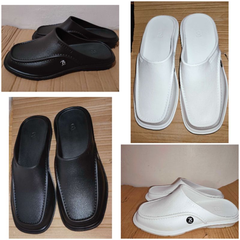 Halfslipper BAli Lite (Magaan na tsinelas) Crocs style black/white
